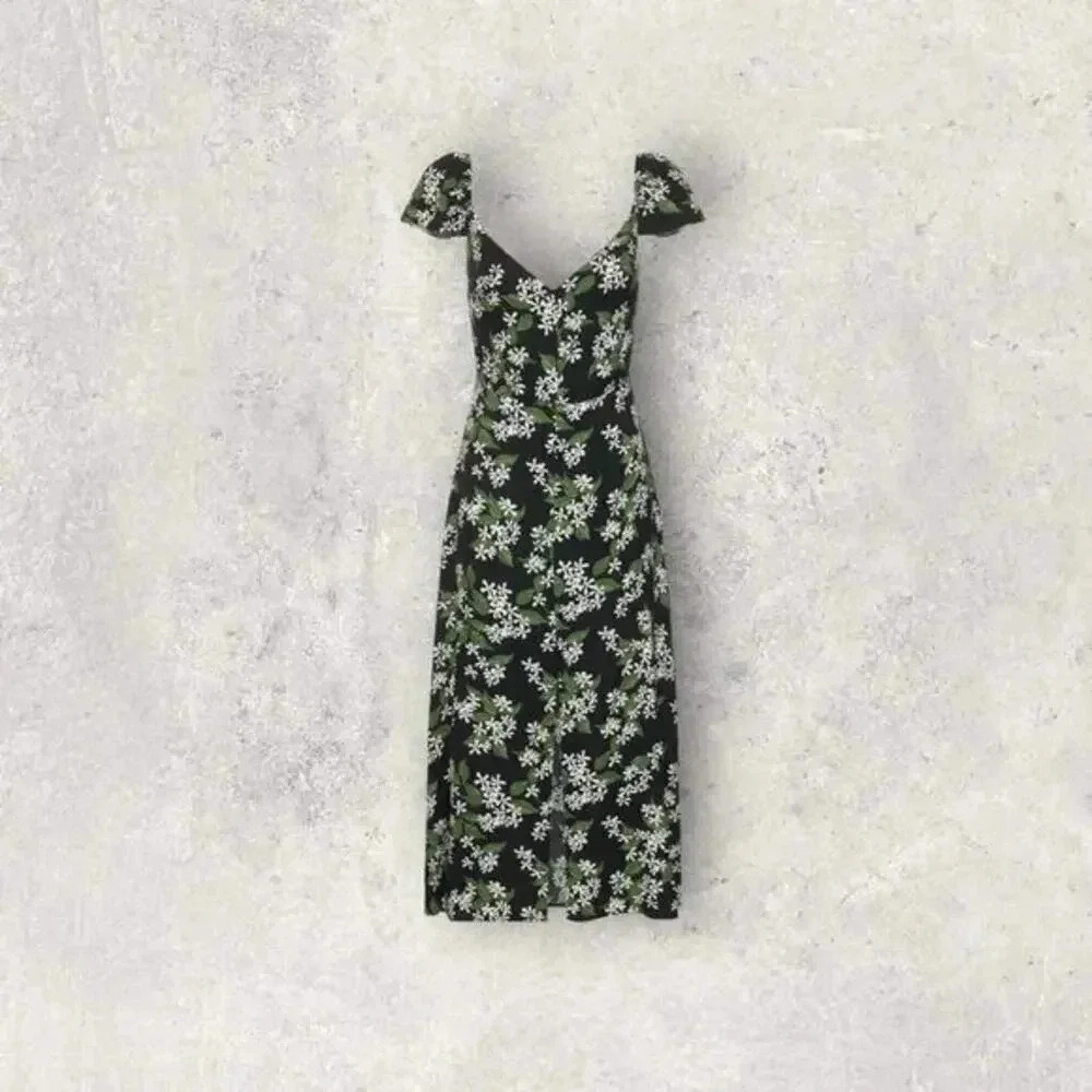 Reformation Baxley floral-print midi dress Size 0 B1910